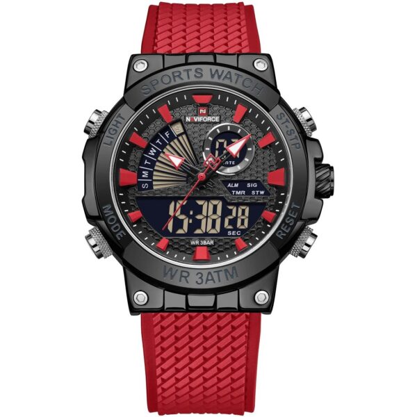 NAVIFORCE 9219 B/R/R ناوی فورس دوزمانه  سیلیکونی