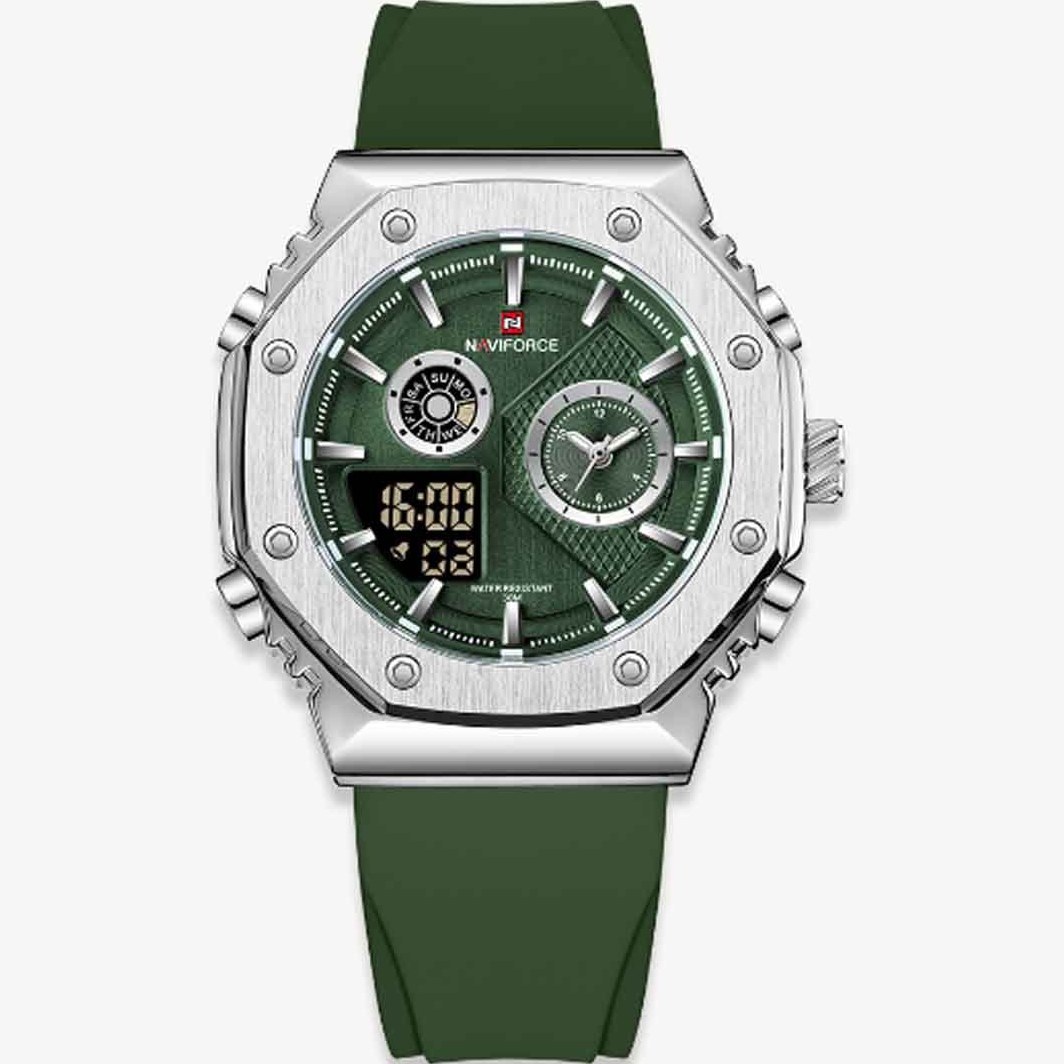 NAVIFORCE 9216 S/GN/GN ناوی فورس دوزمانه سیلیکونی